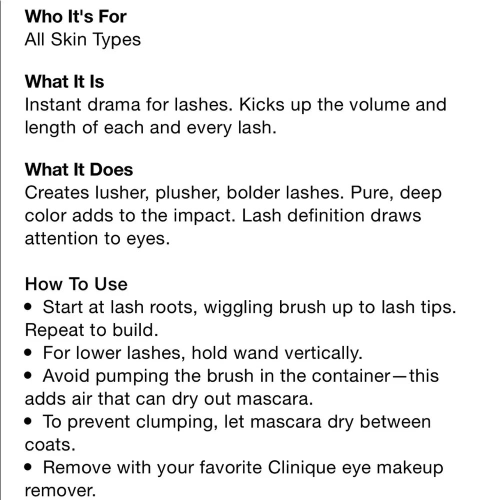 CLINIQUE HIGH IMPACT MASCARA BLACK 28 OZ